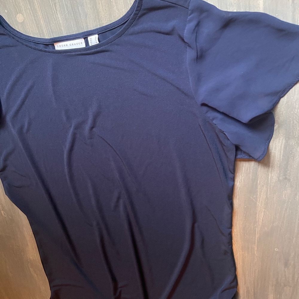 Susan Graver Deep Blue Blouse